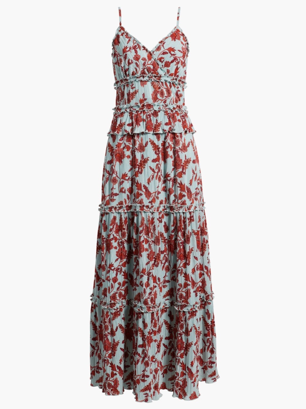 Chelsea28 Ruffle Plissé Maxi Sundress New! - Picture 6 of 13